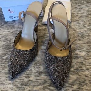 AREA Women's Glitter Slingback Heels - Multicolor